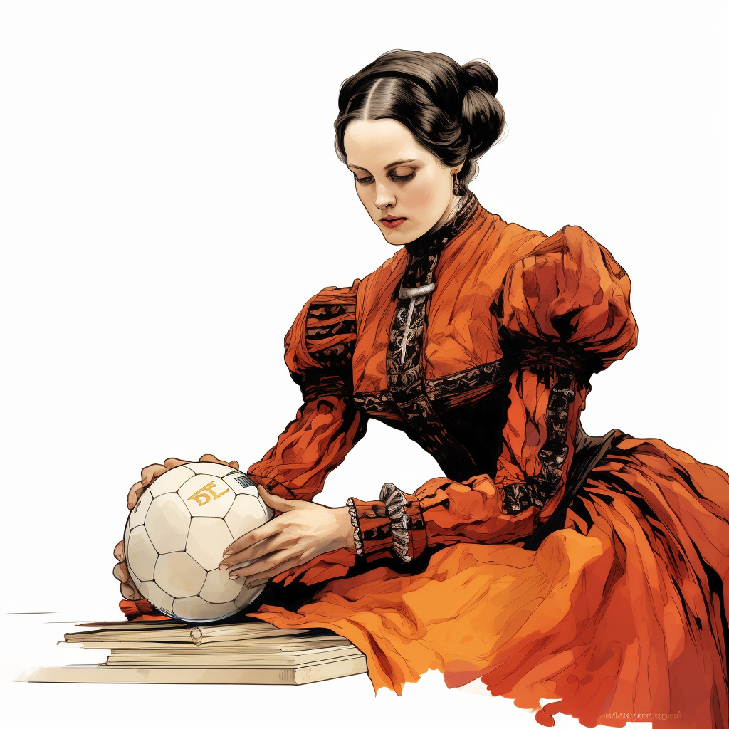 Ada Lovelace playing football  image