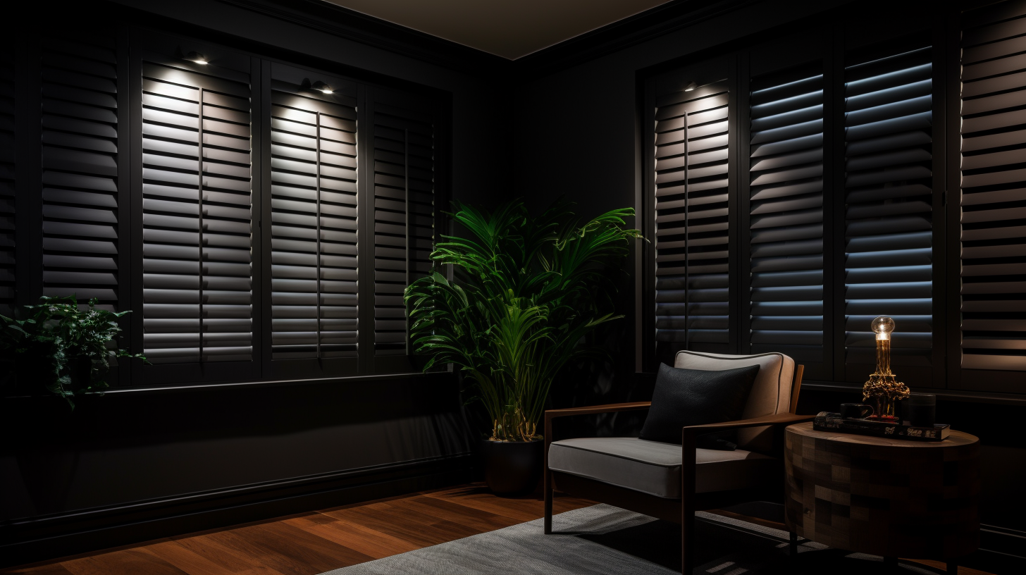 Adelaide interior home with closed plantation shutters