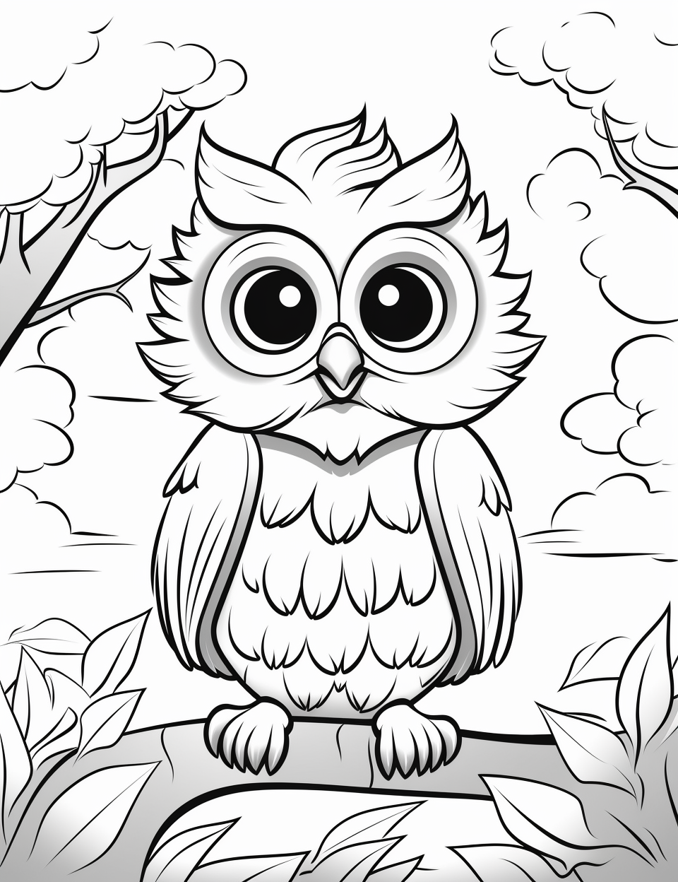 Coloring Pages with Adorable Cartoon Design