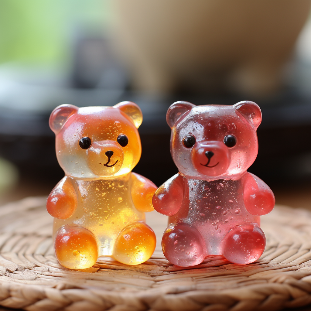 Two adorable Haribo candy teddybears