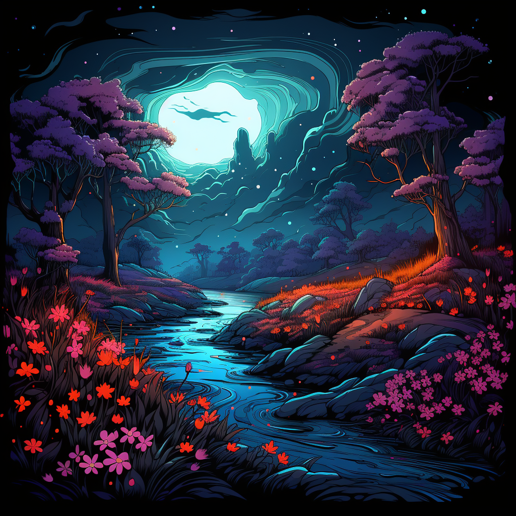 Adorned Flowers Dan Mumford Style