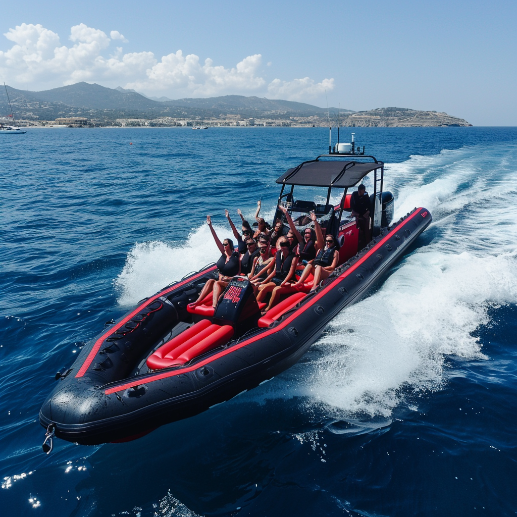 Red Black Boat Jockey Seats