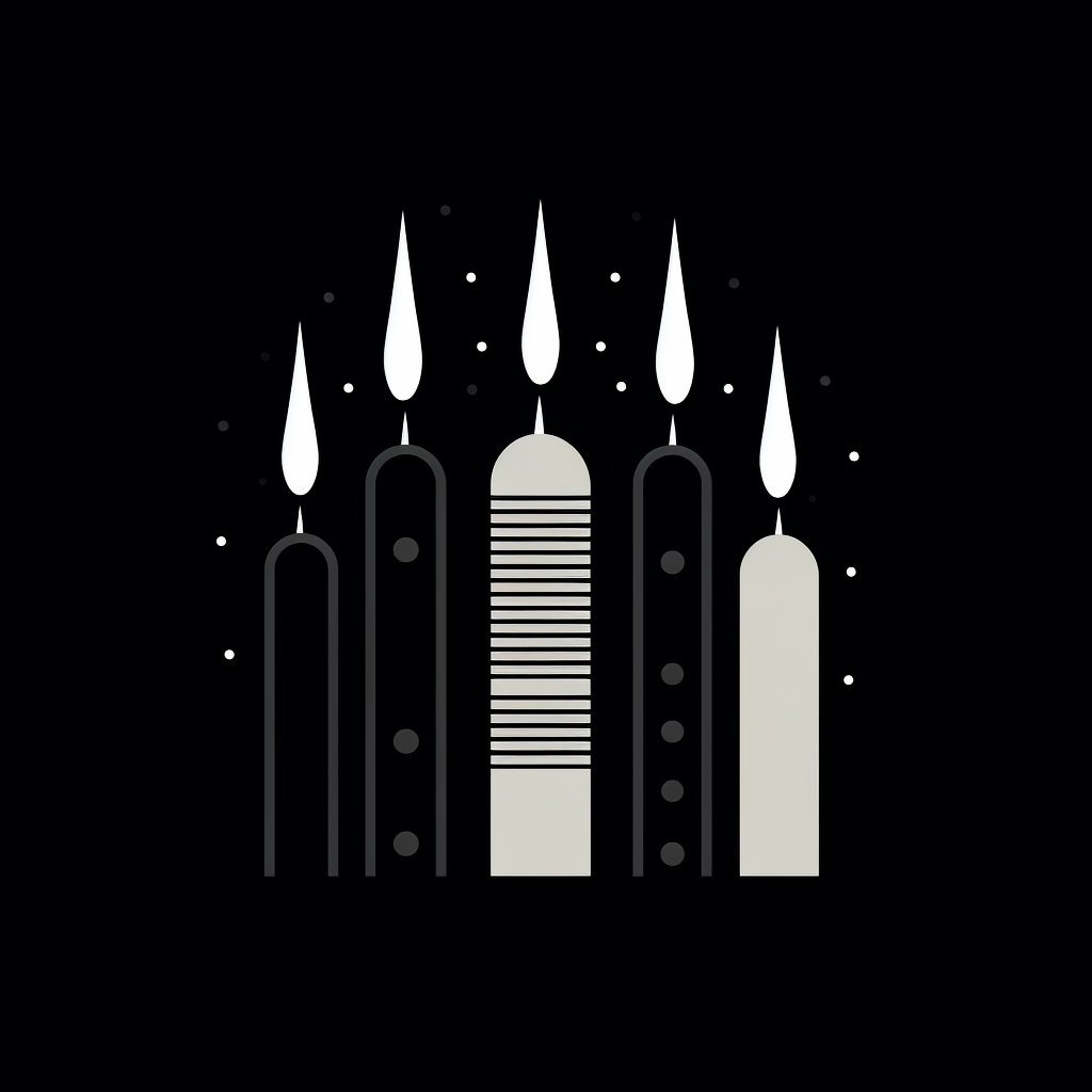 Advent candles graphic in minimalist style