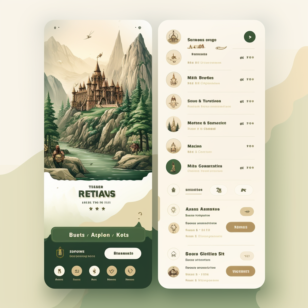 Adventure App Front Page Design