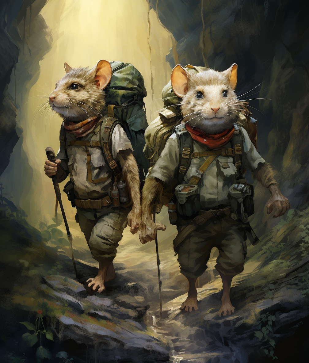 Two Brave Mice Conquering the Jungle