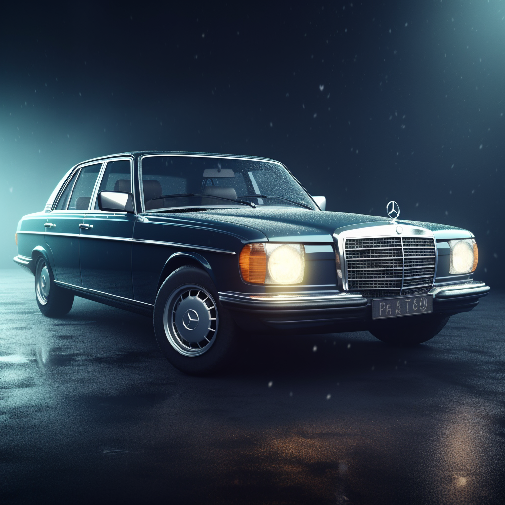 Classic 80's Mercedes W123 Advertisement