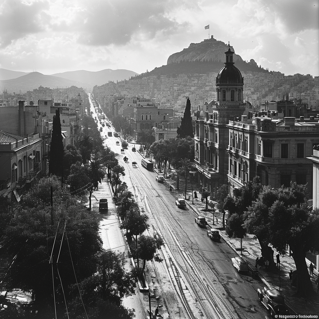 Historic Aerial Photo of Athens