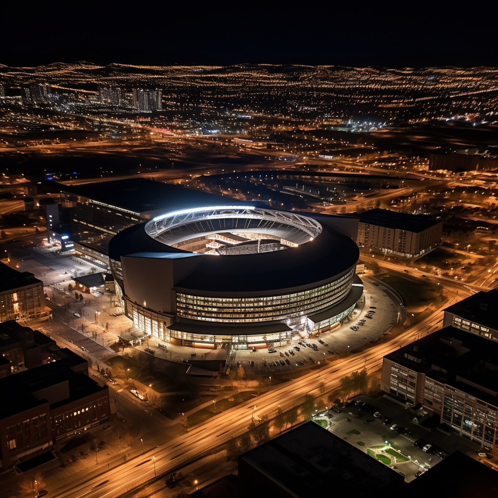 Aerial View Pepsi Center Denver CO