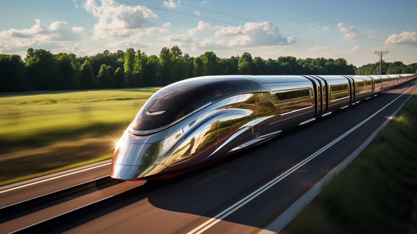 Aerodynamic steam train prototype in full speed