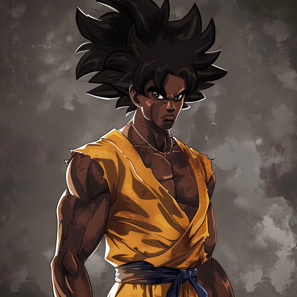 African American Goku Character Power