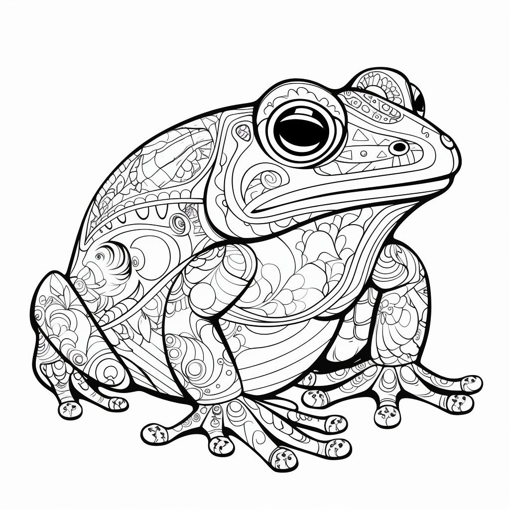 African Bullfrog in Black and White