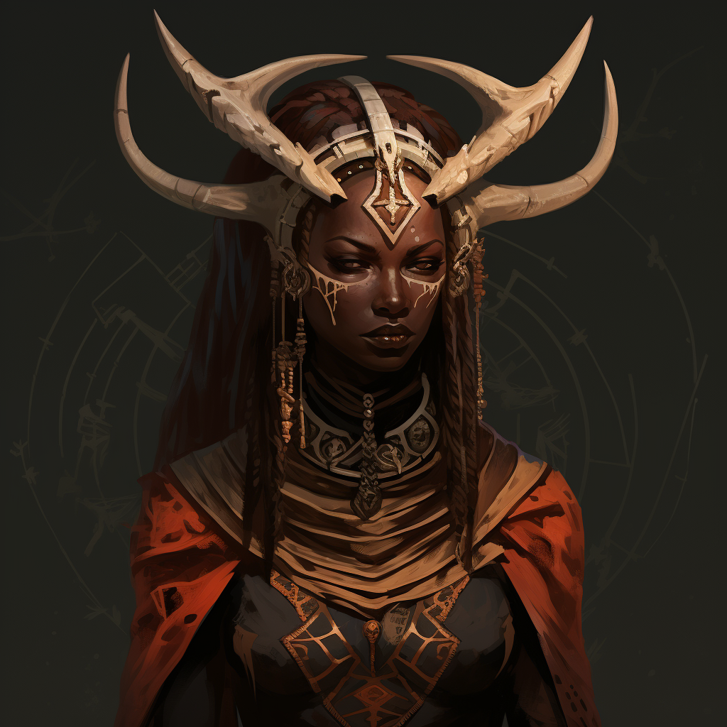 African-inspired Hexblood Rogue with Antlers