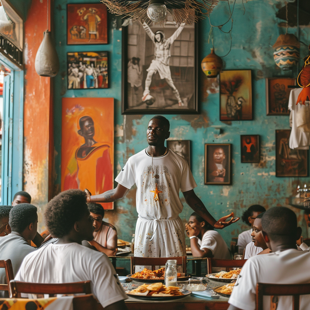 African Nation Cup Juggling Restaurant