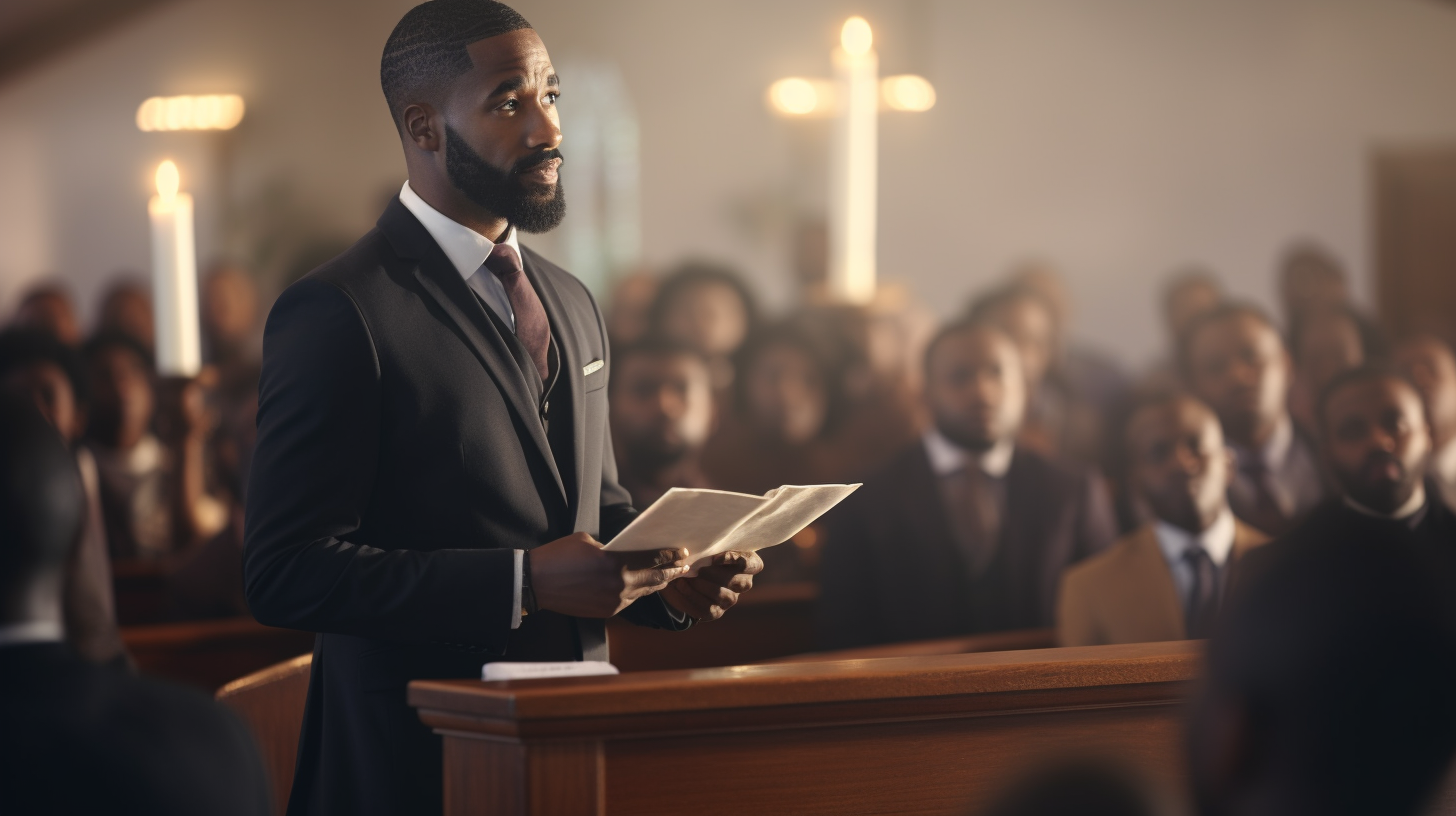 African Pastor Preaching Bible