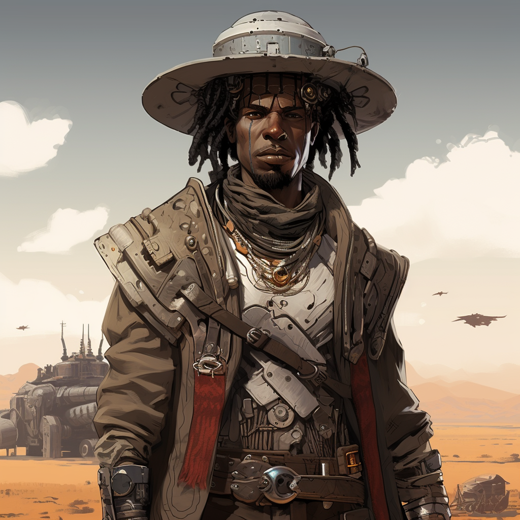 Mark Rogers in African Sci-Fi Cowboy attire