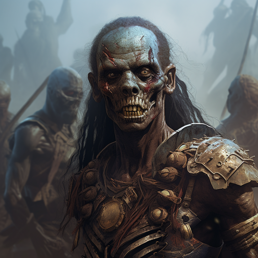 Zombie African Warlord Fantasy Art