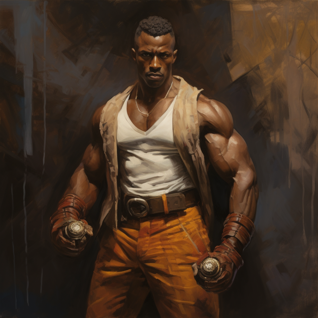 African-American Art with Muscular Dr. Who