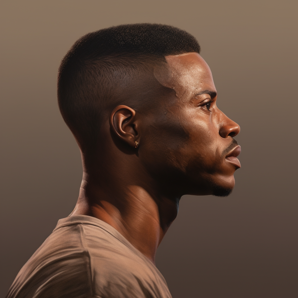 African American Man with Fade Haircut