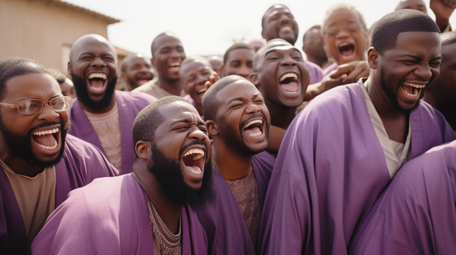 African American Group Laughing Together