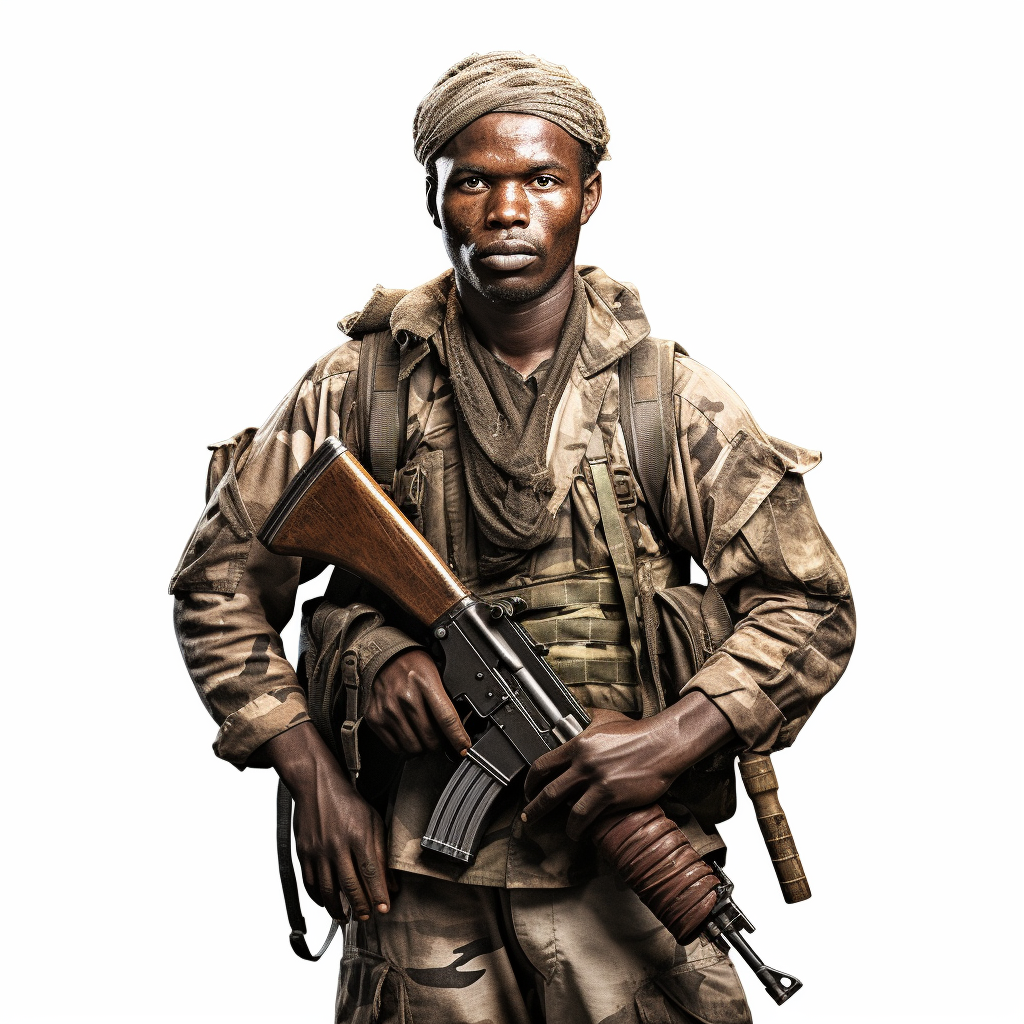 Serious African Anti-Poacher with Full Gear