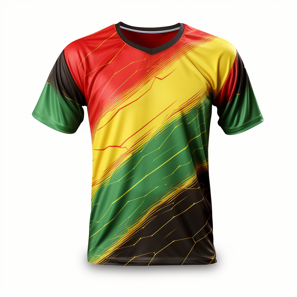 African soccer team jersey with flag