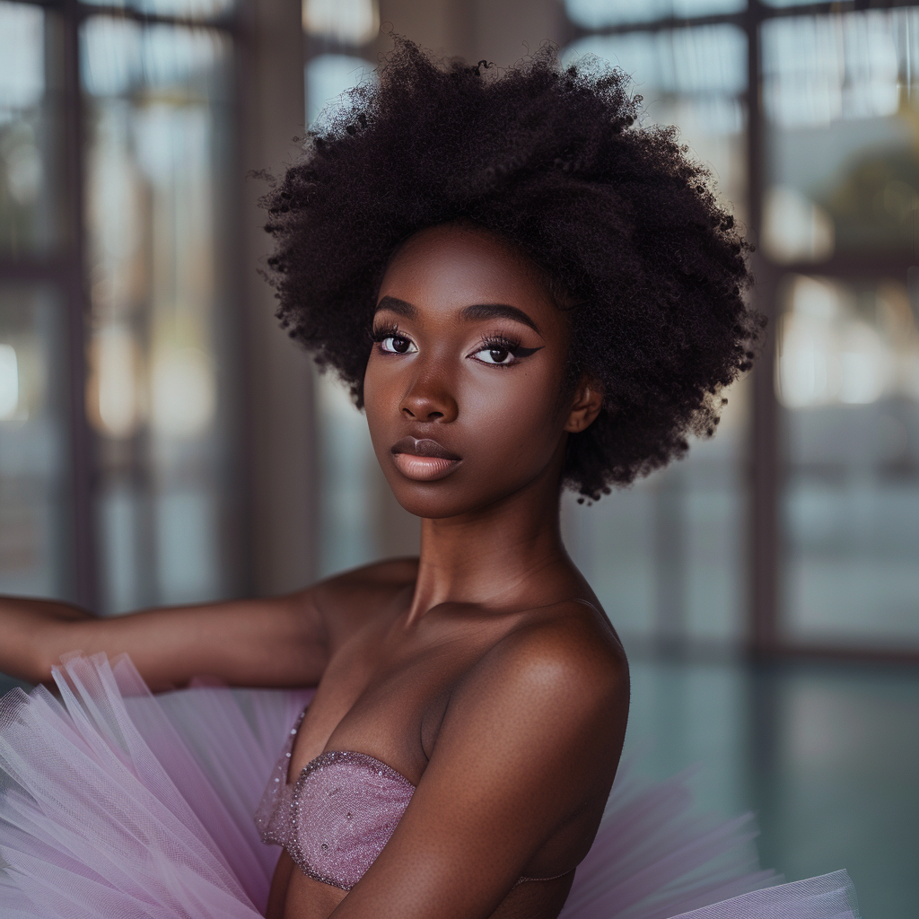 Afro Futuristic Ballerina Tutu Pose