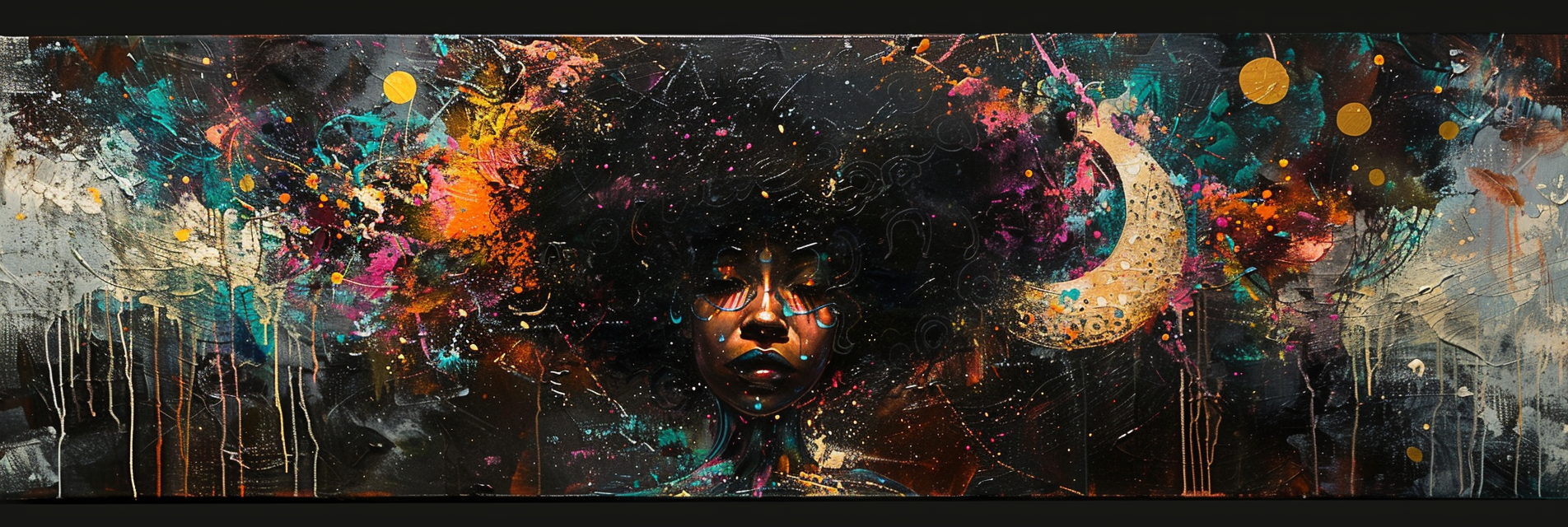 Afro Massaï Goddess Water Painting