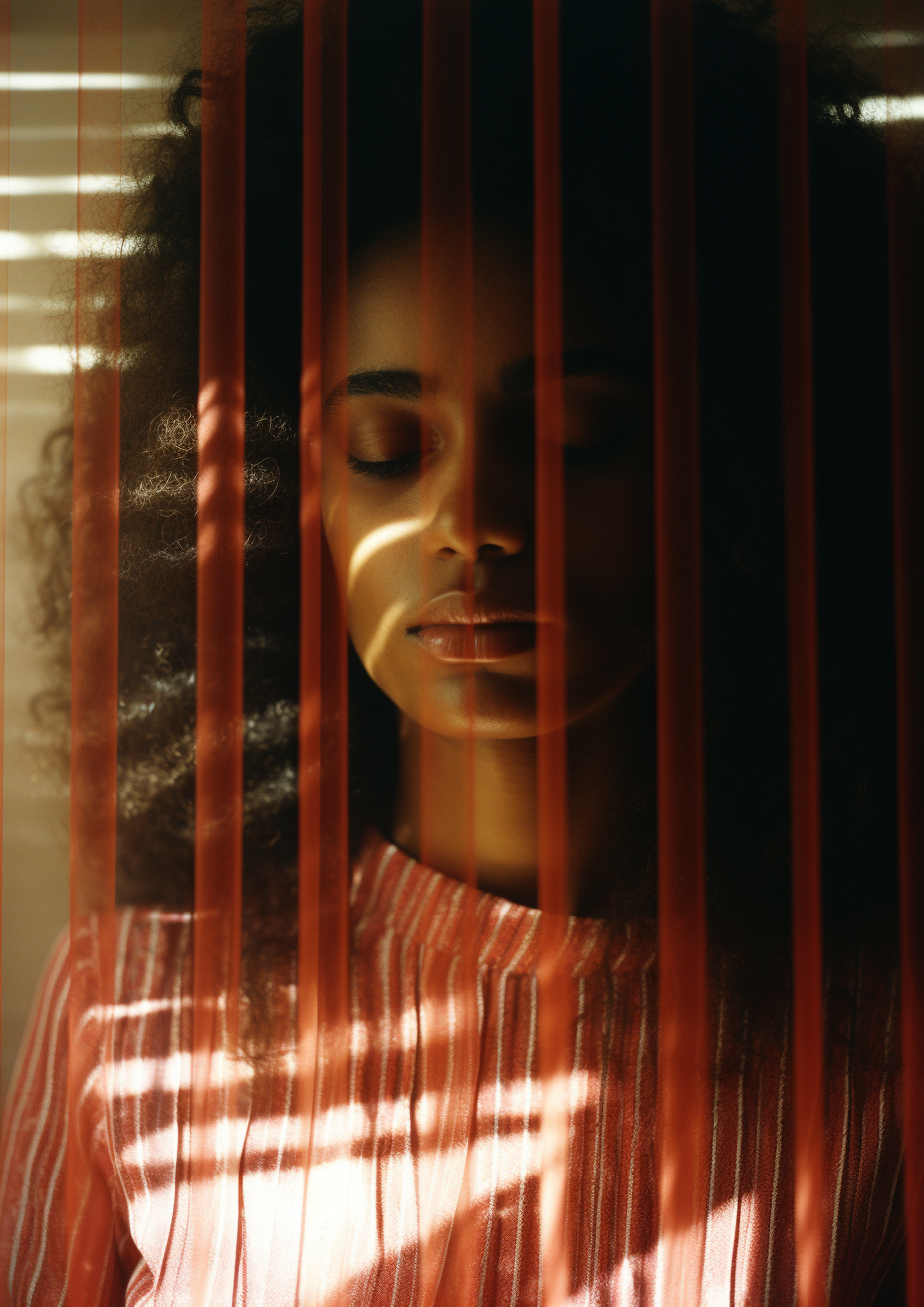 Beautiful Afro Woman in Cabin