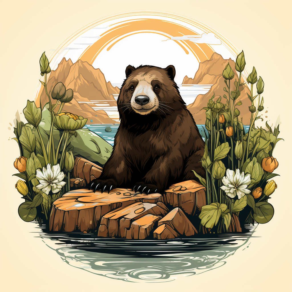 Agave beaver logo illustration