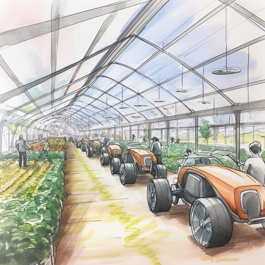 Future agricultural centers with automation and AI