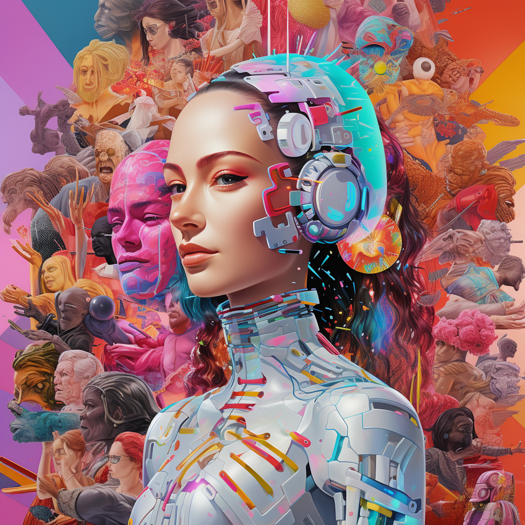 Collage showcasing diverse range of AI artworks