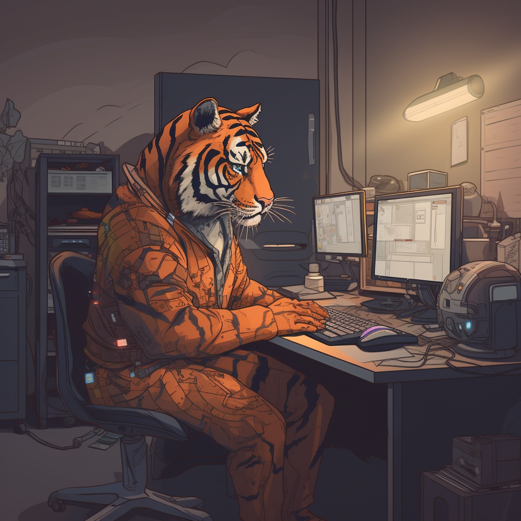 AI Tiger Investigating Social Media