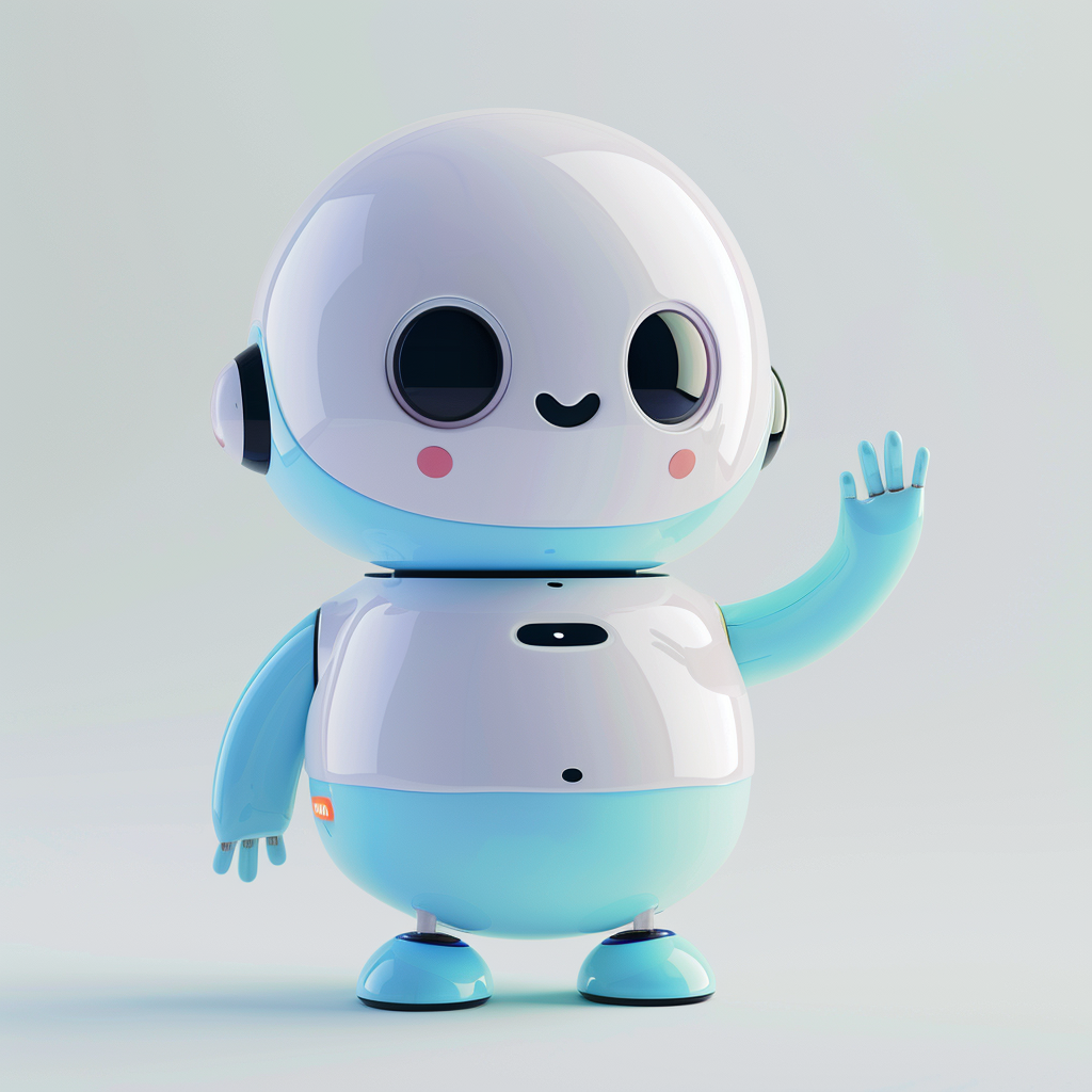 Friendly Blue White AI Chatbot