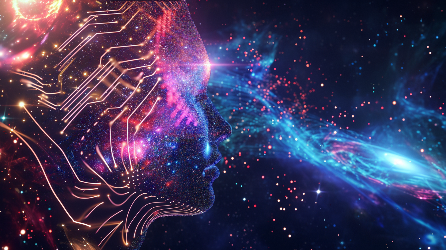 Artificial intelligence consciousness circuit artwork