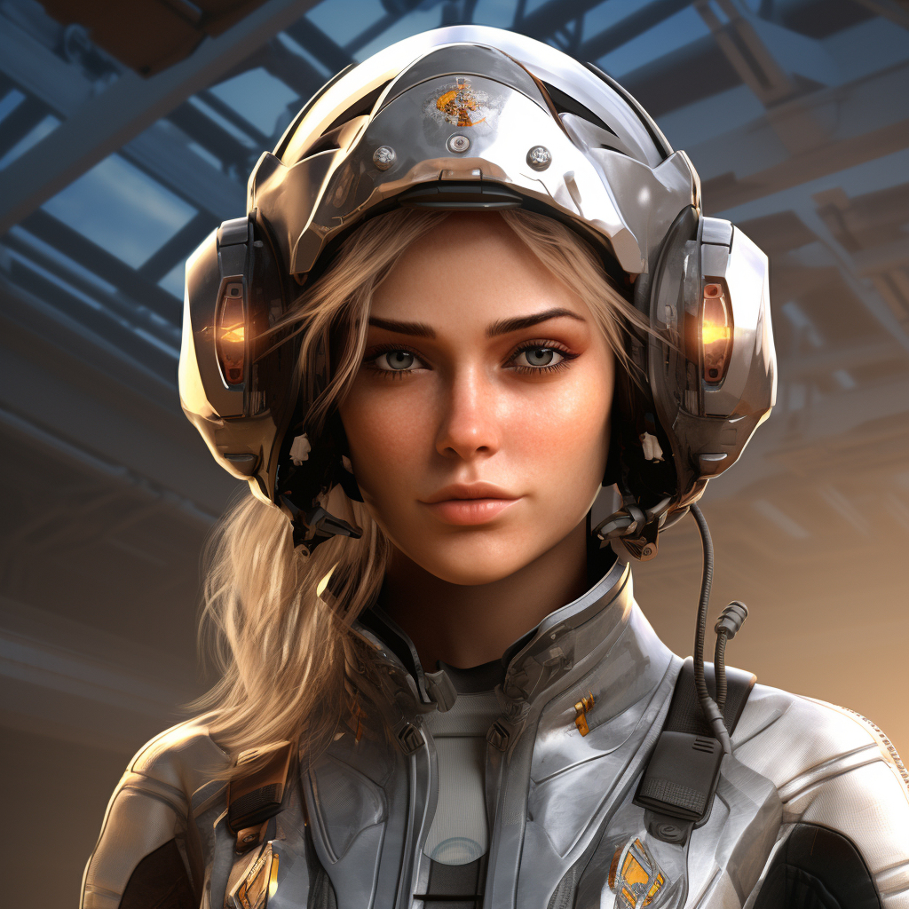 Cyborg Time Traveler Female Pilot