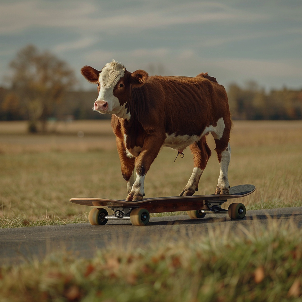 AI Skateboard Beef Eat Image