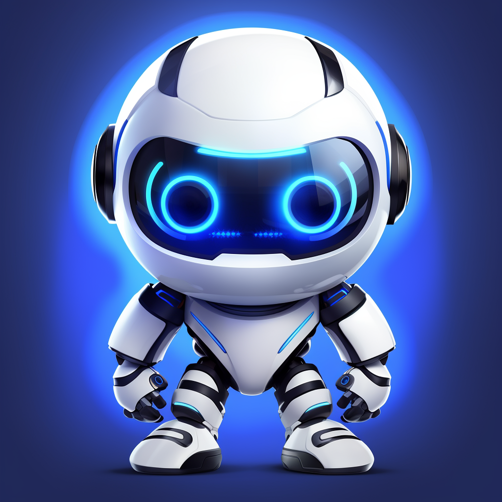 White & Black AI Chatbot Icon  (6 words)