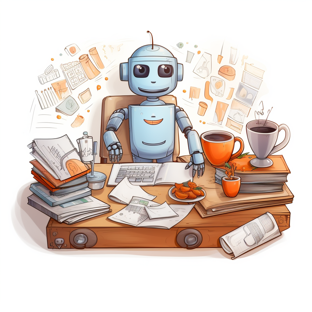 AI legal assistant desk setting image