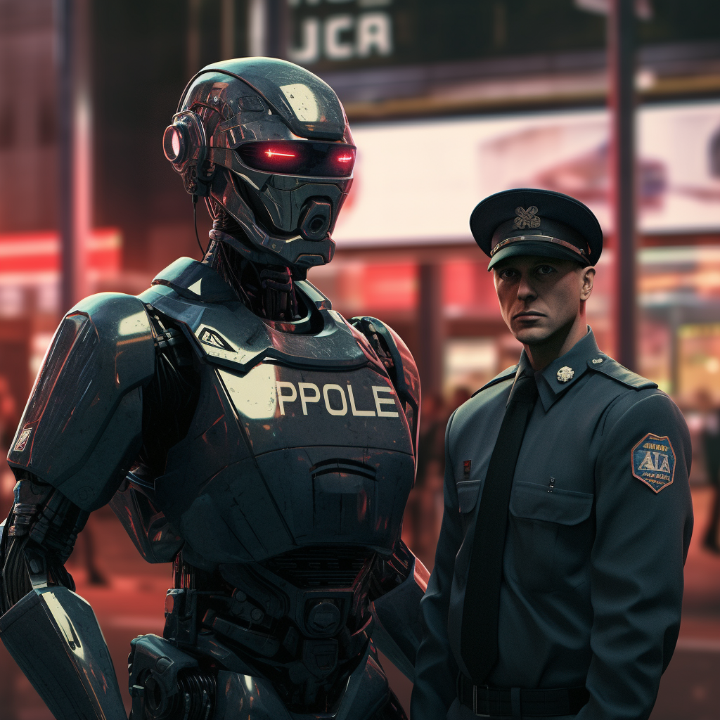 AI Police in action, maintaining public safety