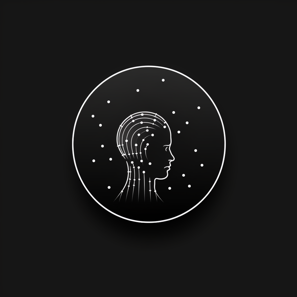 Minimalist AI space icon