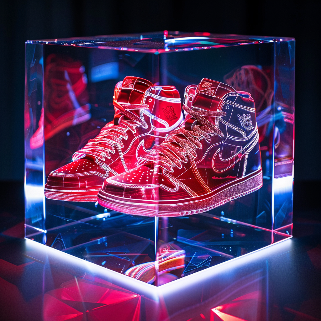 Air Jordan shoes crystal cube art