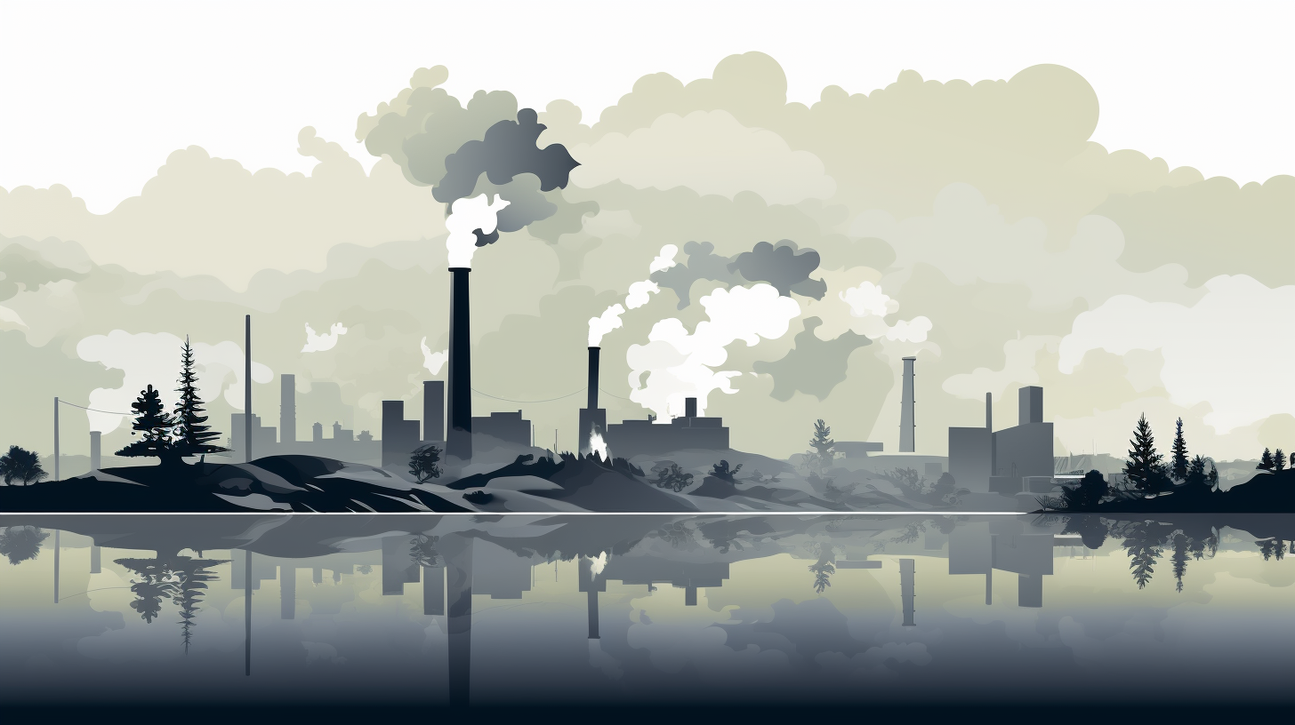 Vector image of air pollution