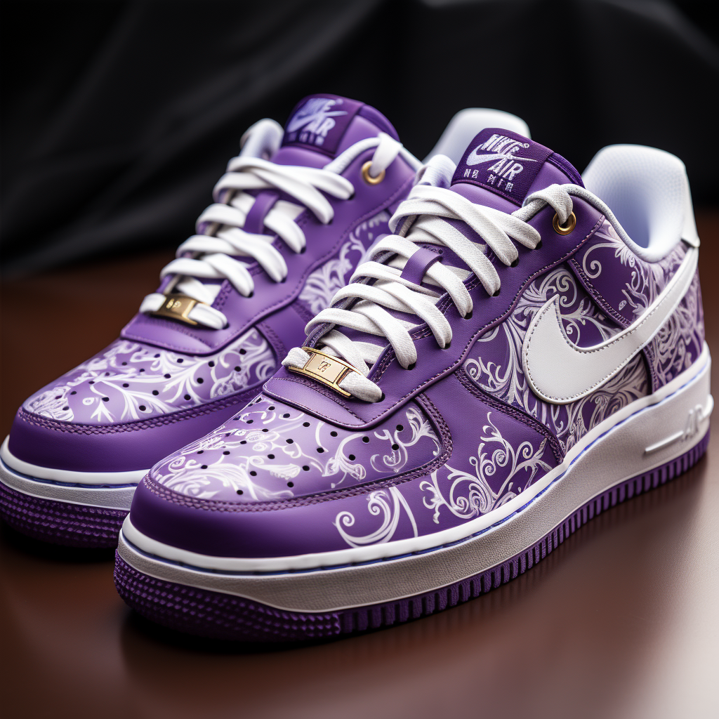 Stylish Air Force One Sneakers with Prince-inspired design