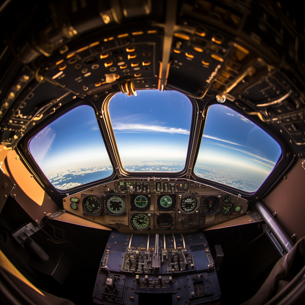 360-degree aerial view from aircraft mounting