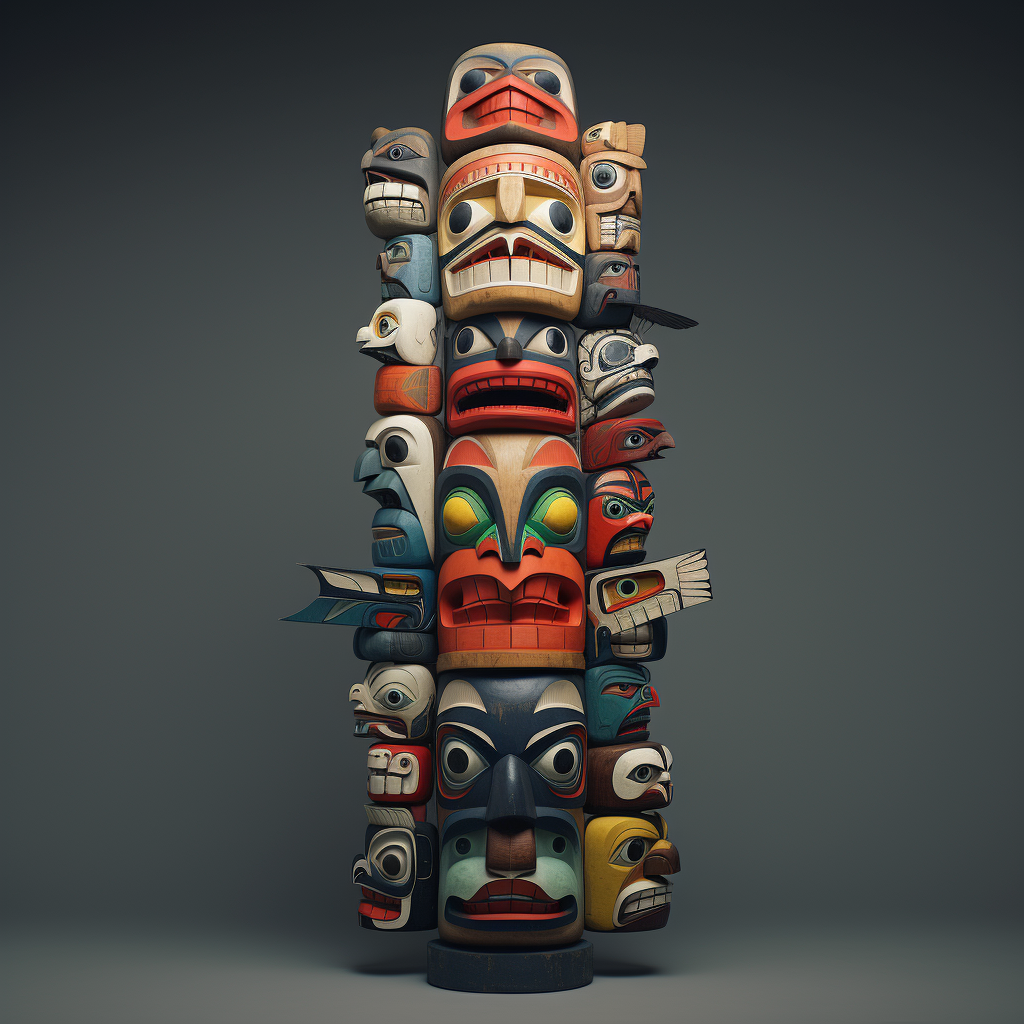 Totem Pole with Airplane Motifs