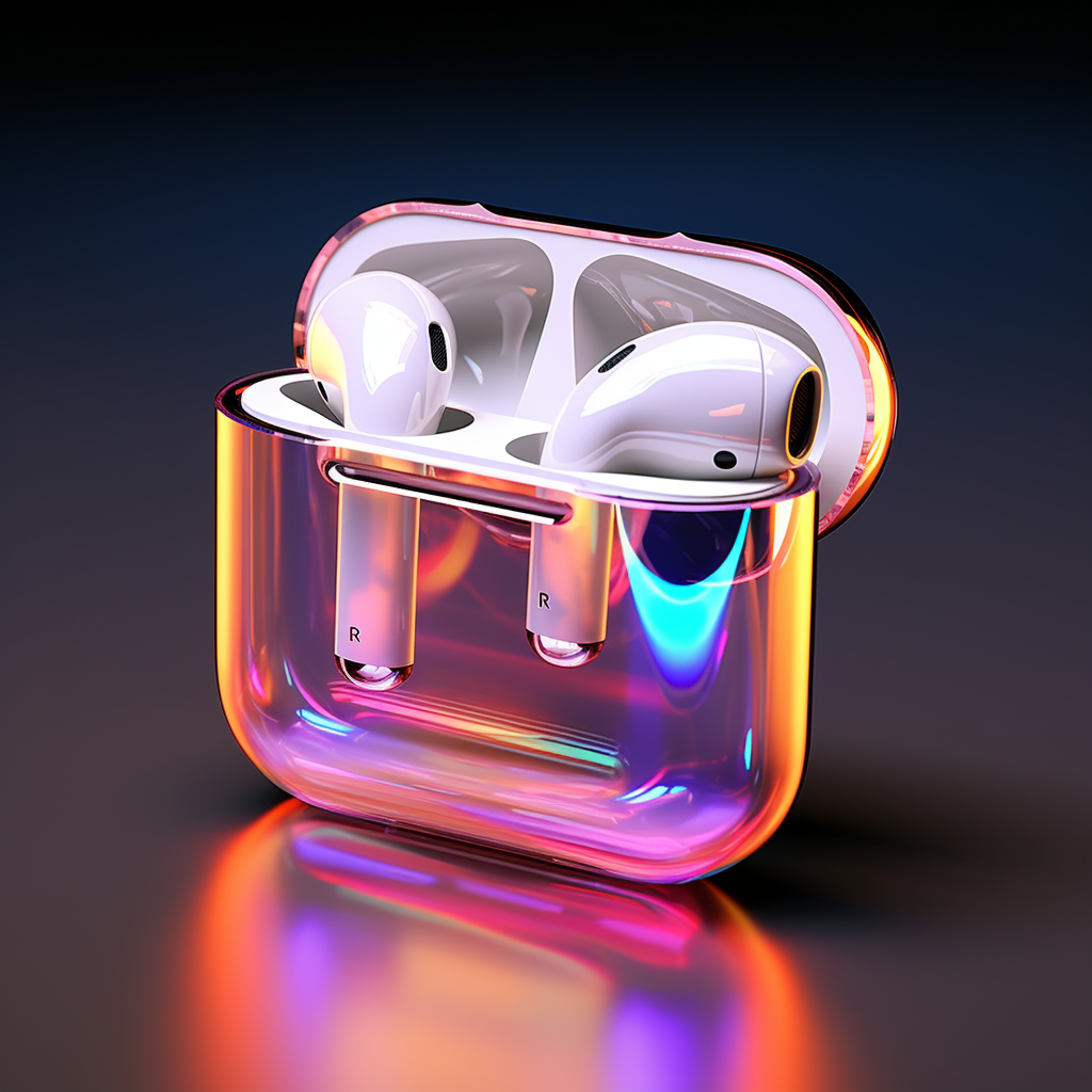 Transparent finish AirPods for ultimate style