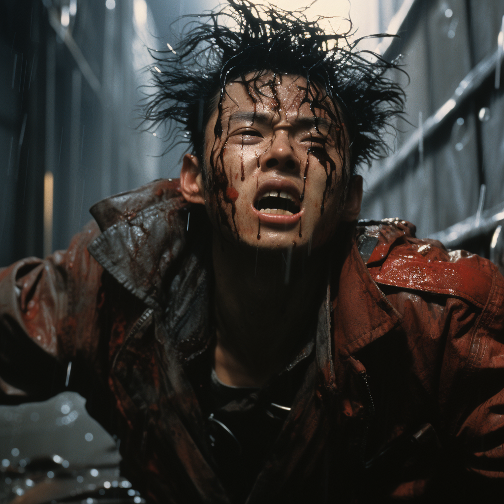 Teenage boy Tetsuo from Akira in live action movie