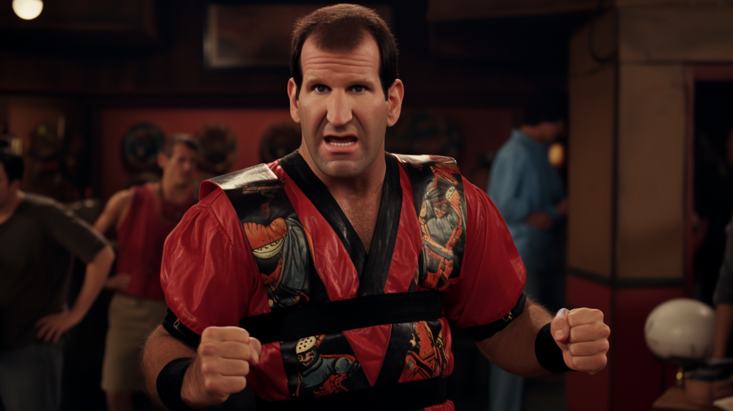 Al Bundy fighting in Mortal Kombat tournament