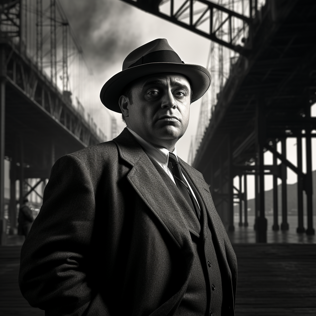 Al Capone in Alcatraz - Black and White photo