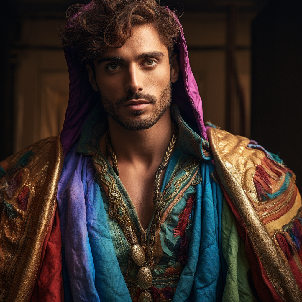 Aladdin wearing Technicolor Dreamcoat